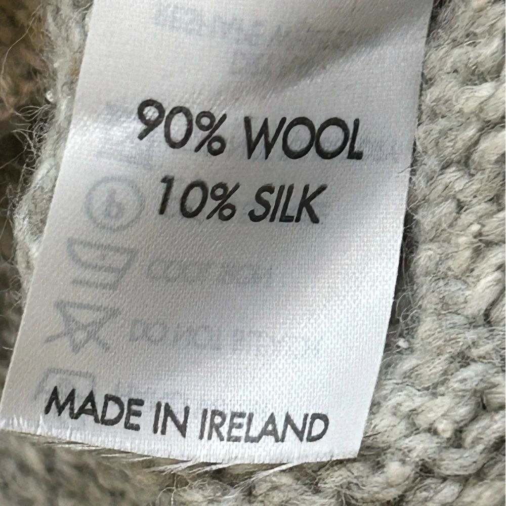 Irelands Eye Wool Silk Blend‎ Sweater w/ Button Sz XL